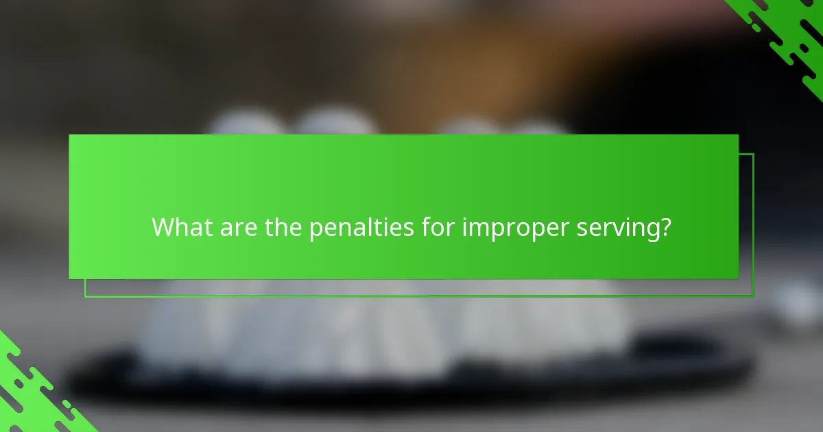 What are the penalties for improper serving?